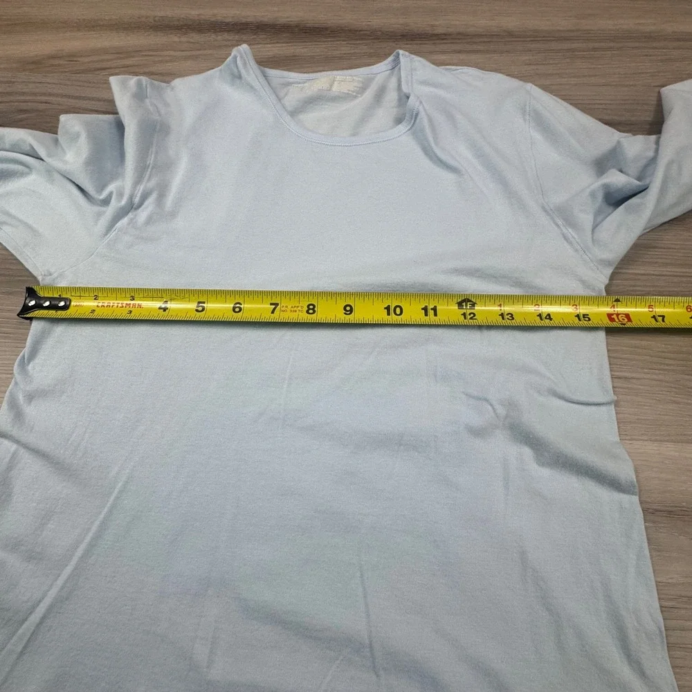 Gap‎ Body Kids Light Blue Seamless Long Sleeve T Shirt XL Soft Girl Minimalist